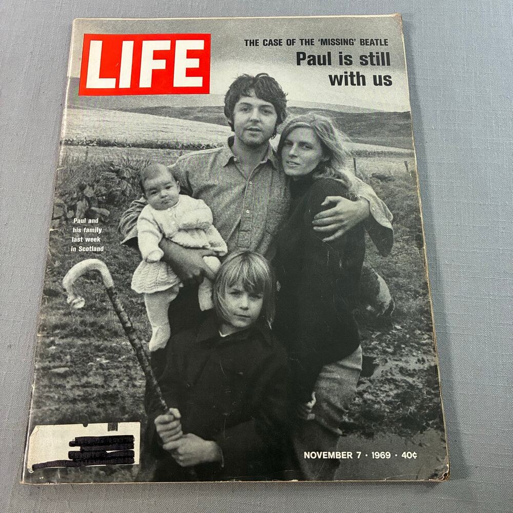 Vintage 1969 LIFE Magazine Paul McCartney Beatles Missing Beatle See Descr